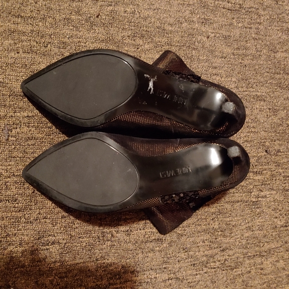 Nine West black and gold ankle boots Size 10.5 - Picture 5 of 6